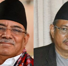 गृहमन्त्री खाँण र माओवादी अध्यक्ष प्रचण्डबीच भेटवार्ता,निर्वाचनको मितिबारे छलफल