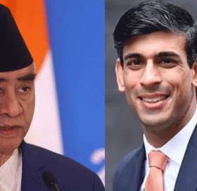 प्रधानमन्त्री देउवाले दिए ऋषि सुनकलाई बधाई