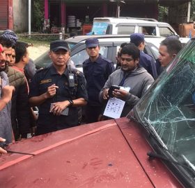 राष्ट्रिय स्वतन्त्र पार्टीको प्रचारमा रहेको गाडीमा तोडफोड