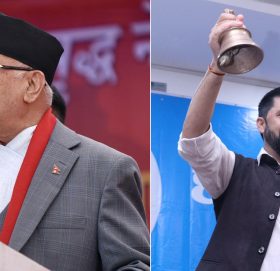 एमाले अध्यक्ष ओली र रास्वपा अध्यक्ष लामिछानेबीच भेटवार्ता