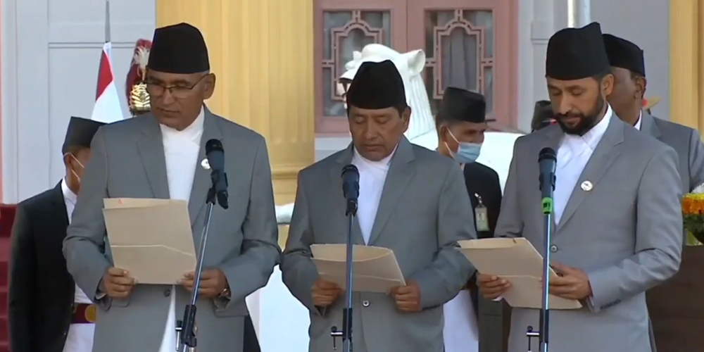 ८ सदस्यीय मन्त्रिपरिषद् गठन: रवि लामिछाने गृह, विष्णु पौडेल अर्थमन्त्री