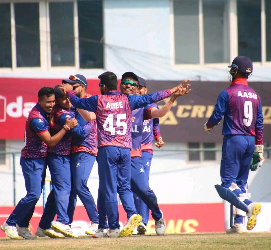 नेपालको लगातार तेस्रो जित, नामिबिया ३ विकेटले पराजित