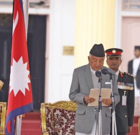 राष्ट्रपतिको शपथ लिए रामचन्द्र पौडेलले