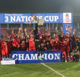 प्रधानमन्त्री थ्री नेसन्स कपको उपाधि घरेलु टोली नेपालले जित्यो