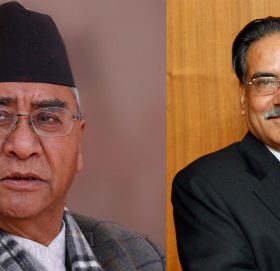 देउवाले भेटे प्रधानमन्त्री प्रचण्डलाई