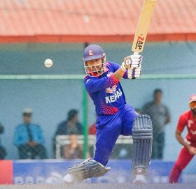 एसीसी प्रिमियर लिग: नेपाल १५७ रनमा अलआउट