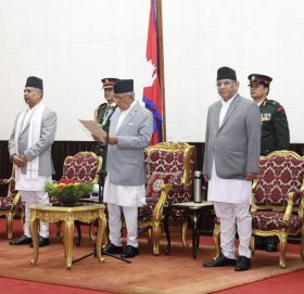 नवनियुक्त प्रधानन्यायाधीश श्रेष्ठद्वारा शपथ ग्रहण