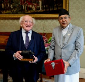 नेपालमा लगानी गर्न आयरल्याण्डका राष्ट्रपतिसँग सभामुखकाे अनुराेध