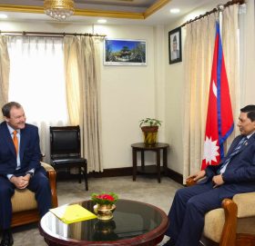 उपप्रधानमन्त्री श्रेष्‍ठ र युकेका राजदूत फेनबीच भेटवार्ता