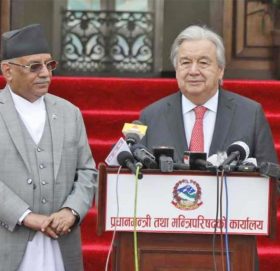 राष्ट्रसंघका महासचिव गुटेरेसद्वारा इजरायलमा ज्यान गुमाएका १० जना नेपालीप्रति दु:ख व्यक्त