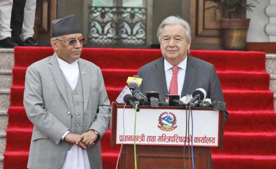 राष्ट्रसंघका महासचिव गुटेरेसद्वारा इजरायलमा ज्यान गुमाएका १० जना नेपालीप्रति दु:ख व्यक्त