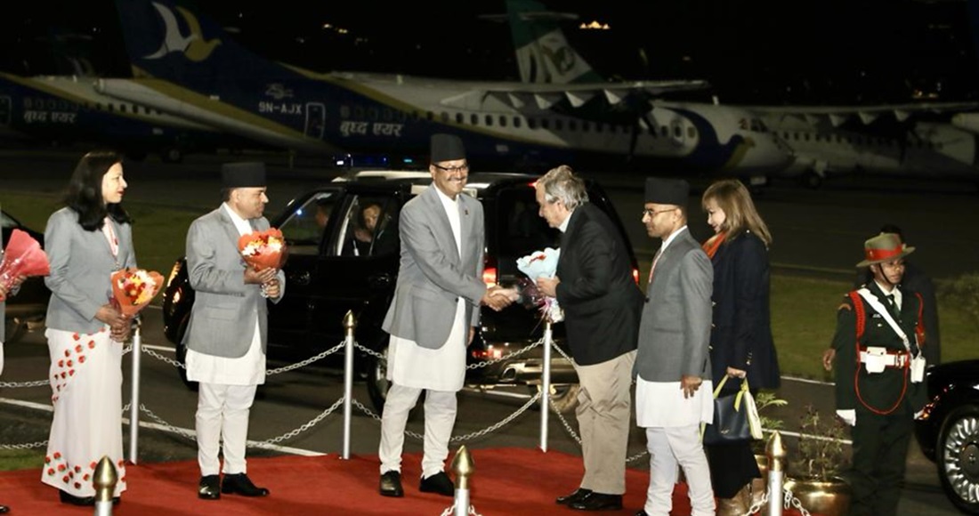 नेपाल आइपुगे राष्ट्रसङ्घका महासचिव गुटेरेस