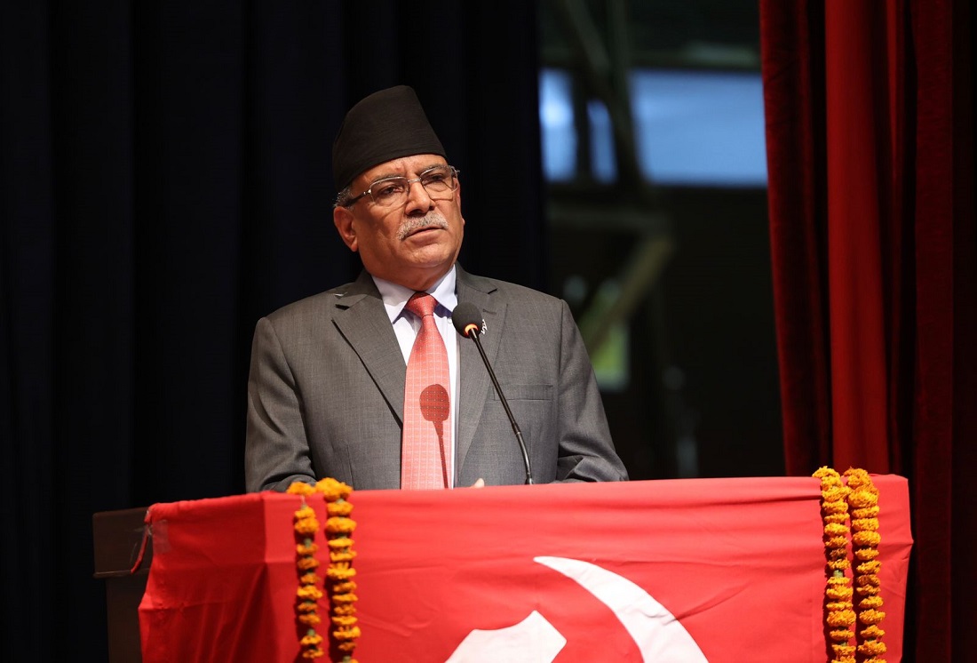 गठबन्धन भत्काउने षड्यन्त्रलाई निस्तेज बनायौँ : प्रधानमन्त्री प्रचण्ड