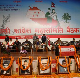 कांग्रेस महासमिति बैठक : चार समूह बनाएर छलफल सुरु