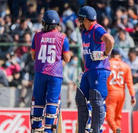 नेदरल्याण्ड्ससँग नेपाल दुई रनले पराजित