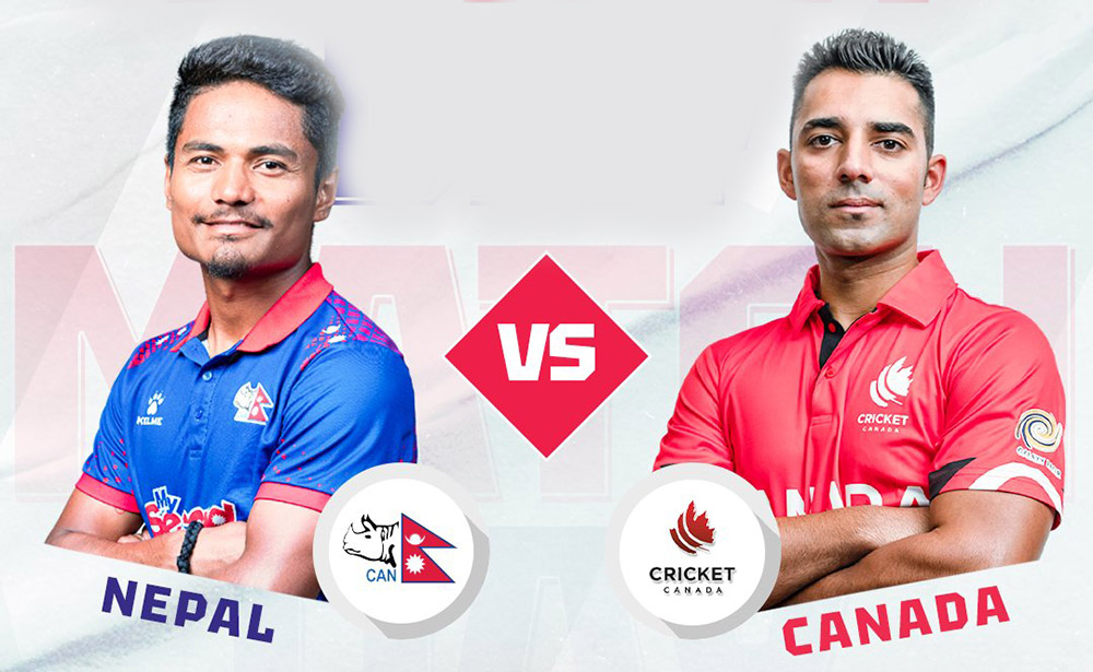एकदिवसीय सिरिज : क्यानडाविरुद्ध ब्याटिङ गर्दै नेपाल