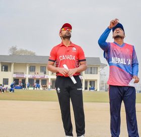 क्यानडाविरुद्ध पहिले फिल्डिङ गर्दै नेपाल ‘ए’