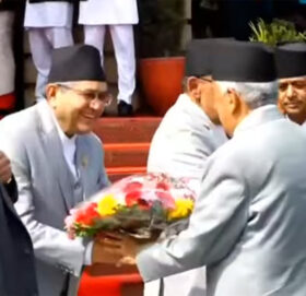 संघीय संसद भवन पुगे राष्ट्रपति पौडेल