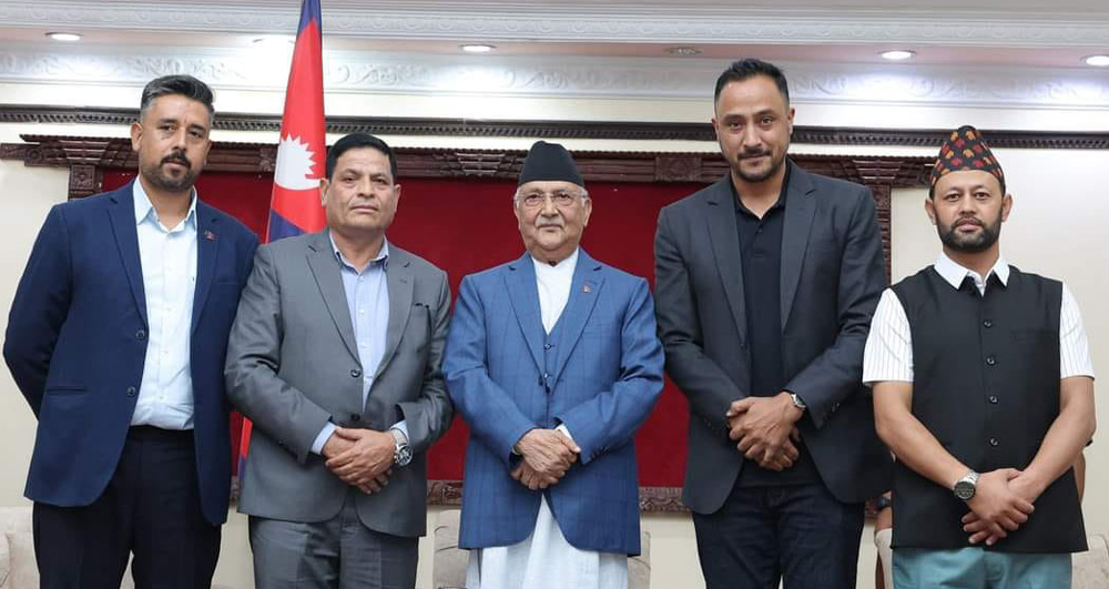 बालुवाटारमा क्यानका पदाधिकारी र प्रधानमन्त्री ओलीबीच भेटवार्ता