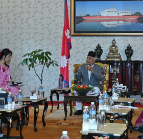 राष्ट्रपति पौडेलसँग भारतीय विदेश सचिव मिस्रीले गरे शिष्टाचार भेट