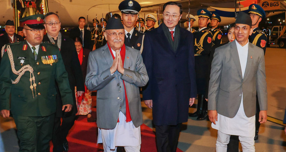 आज चिनियाँ समकक्षीसँग भेटवार्ता गर्दै प्रधानमन्त्री ओली