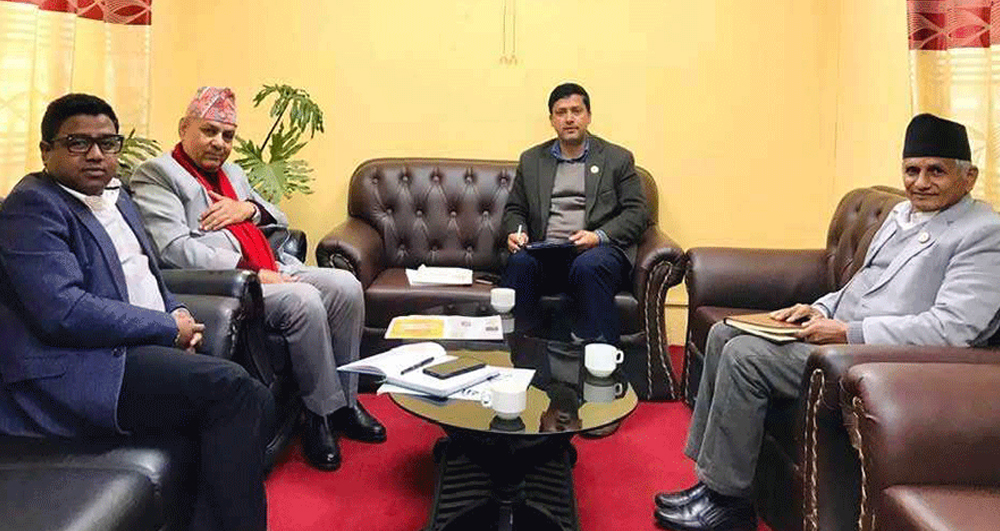 सिंहदरबारमा प्रमुख चार दलका नेताहरूबीच छलफल
