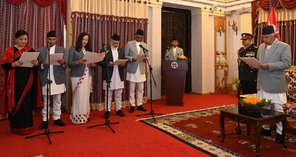 नवनियुक्त ५ देशका राजदूतहरुले राष्ट्रपति पौडेल समक्ष लिए शपथ