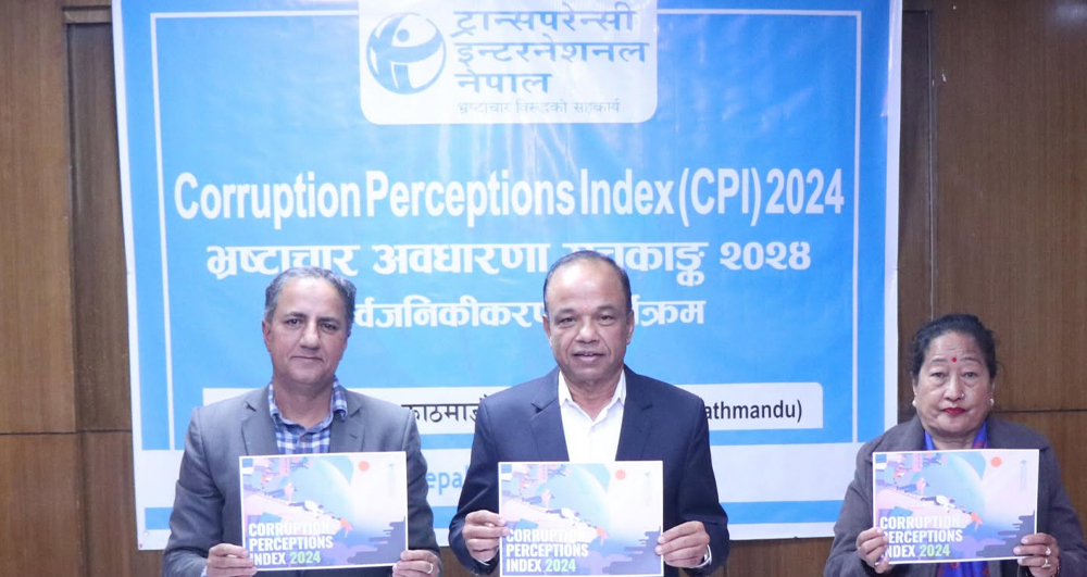 भ्रष्टाचार सूचकाङ्कमा नेपाल १०७ औं स्थानमा