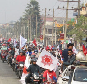 गणतन्त्रका पक्षमा आज देशभर मोटरसाइकल र्‍याली निकाल्दै एमाले