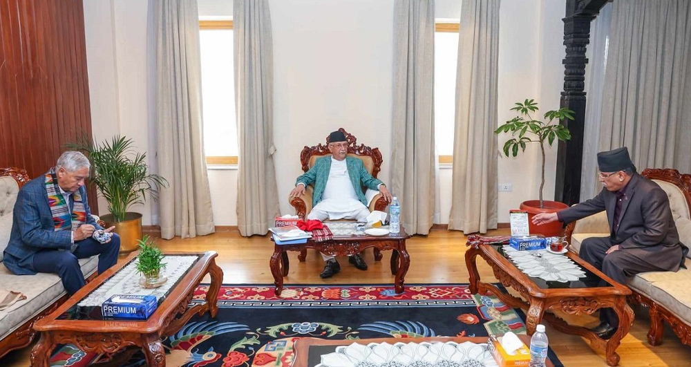 प्रमुख तीन दलका शीर्ष नेताबीच आज छलफल