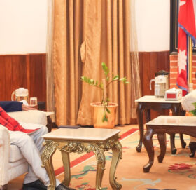 प्रधानमन्त्री ओली र राष्ट्रपति पौडेलबीच शीतल निवासमा भेटवार्ता