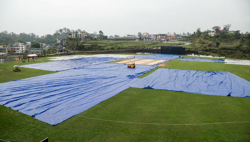 वर्षाले नेपाल र अफगानिस्तानबीचको खेल प्रभावित