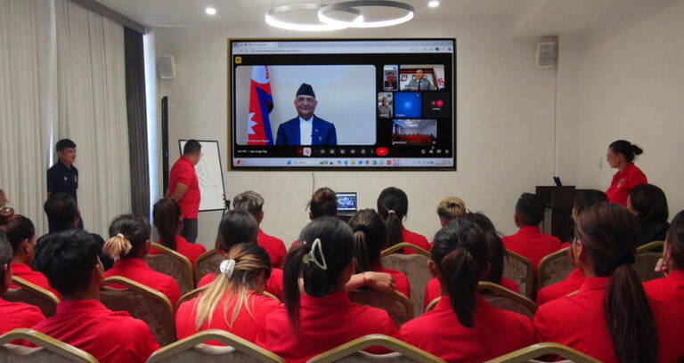 उज्वेकिस्तानसँग जितका लागि नेपाली टोलीलाई प्रधानमन्त्रीको शुभकामना