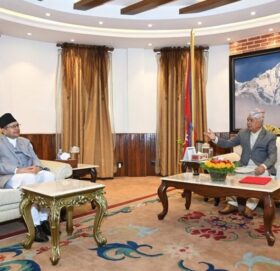 राष्ट्रपति पौडेल र सभामुख घिमिरेबिच भेटवार्ता