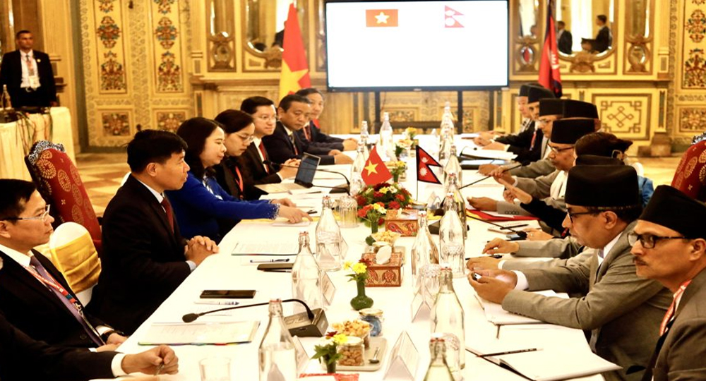 भियतनामकी उपराष्ट्रपति सुआनको भ्रमण : द्विपक्षीय बैठक सुरु