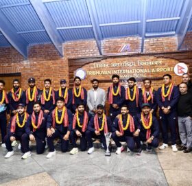 विश्वकप यात्राका लागि छनोट भएको क्रिकेट टोलीलाई सम्मानपूर्वक स्वागत