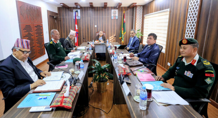 सिंहदरबारमा सुरक्षा परिषदको बैठक जारी