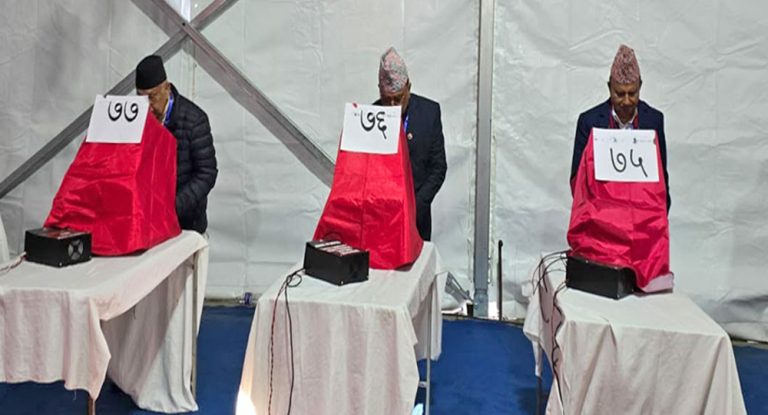 एमाले महाधिवेशन: मतदान सकियो, केही बेरमा गणना सुरू हुने