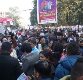 एमालेको ११औँ राष्ट्रिय महाधिवेशन: भृकुटीमण्डपमा कार्यकर्ताको चहलपहल