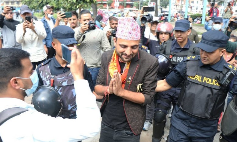 माइतीघर प्रदर्शनमा पक्राउ परे निकोलस भुसाल