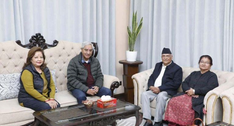 ओली र देउवाबीच भेटवार्ता