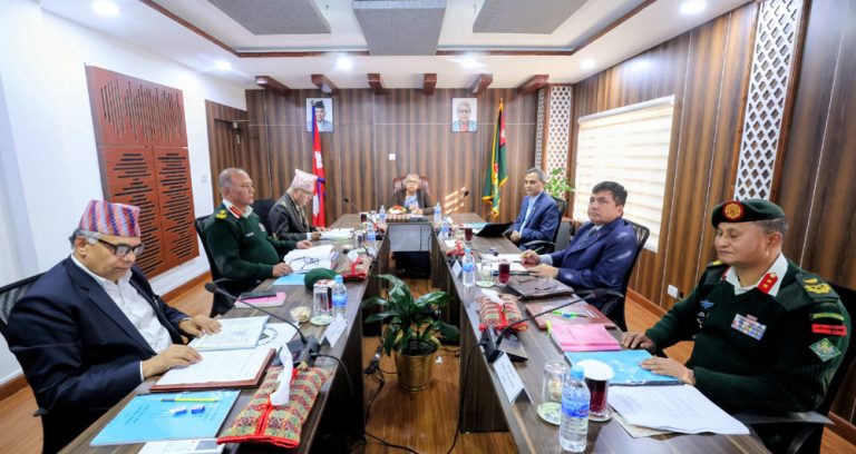 सिंहदरबारमा राष्ट्रिय सुरक्षा परिषद्को बैठक