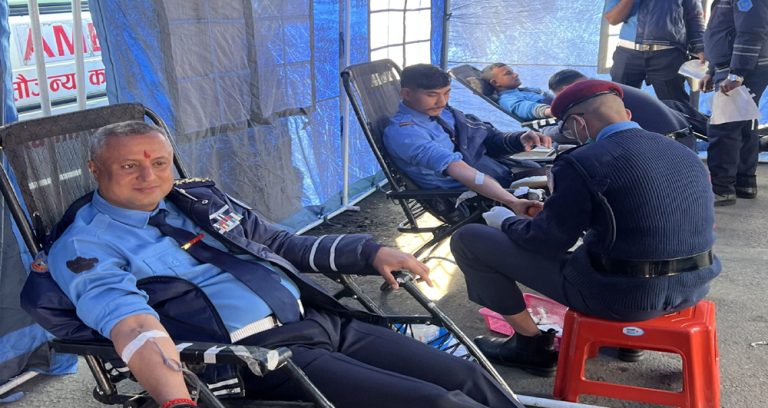 ट्राफिक सचेतना सप्ताह-२०८२: रक्तदानबाट कार्यक्रमको औपचारिक सुरुवात