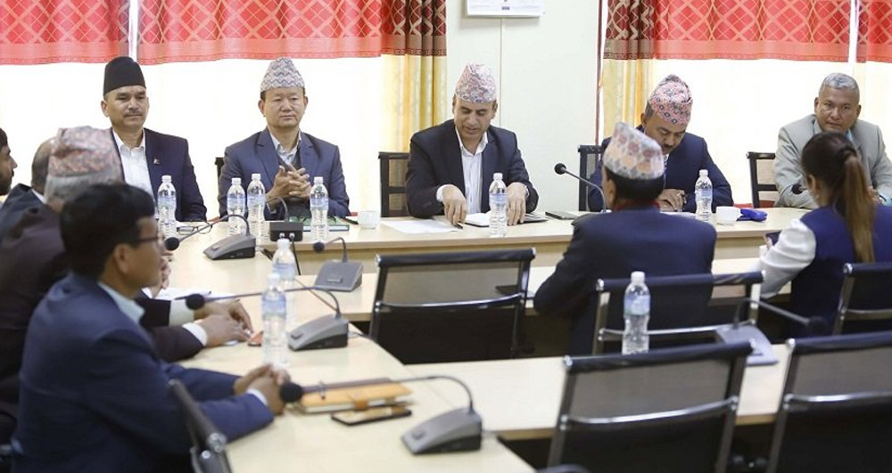 संघीय संसद सचिवालयको सर्वदलीय बैठक सिंहदरबारमा