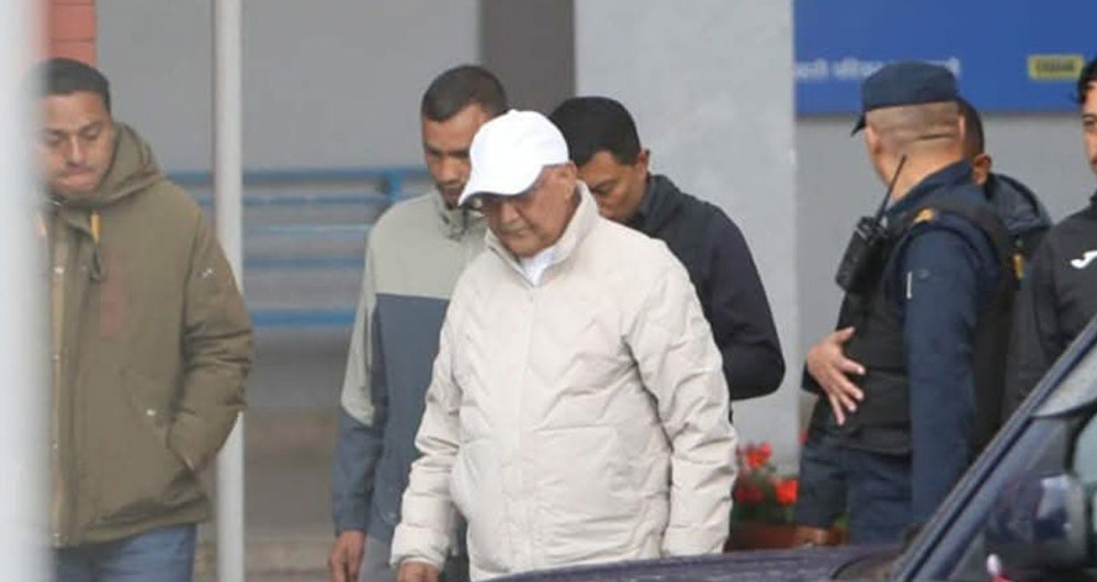 ओलीलाई स्वास्थ्य परीक्षणका लागि लगियो अस्पताल