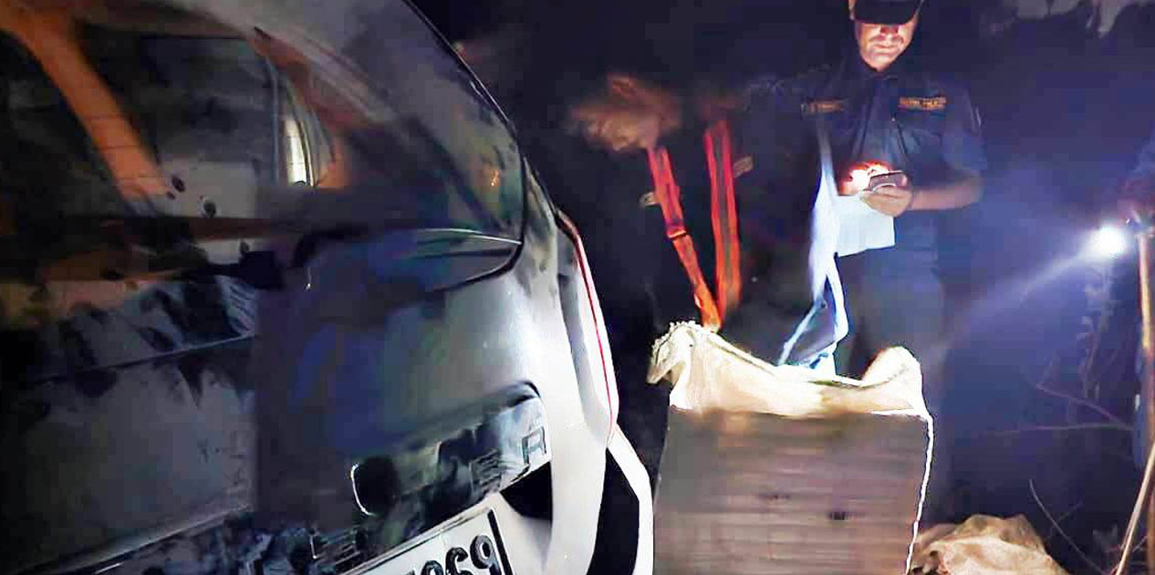 १०९ किलो गाँजासहित भारतीय कार प्रहरी नियन्त्रणमा