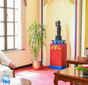 राष्ट्रपतिसँग आङ्देम्बेको भेट, राजनीतिक र विपद् केन्द्रित छलफल