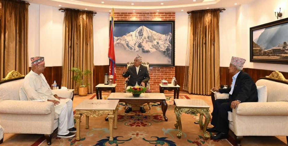 तराई–मधेशको तनावबारे राष्ट्रपतिको चासो, पूर्वराष्ट्रपति यादव र पूर्वउपराष्ट्रपति झासँग छलफल