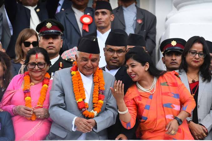 इन्द्रजात्रा अवलोकन गर्न हनुमानढोका पुगे राष्ट्रपति पौडेल
